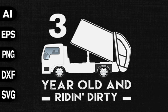 3 Year Old Birthday Garbage Truck: A Versatile Graphics Asset for T-Shirt Designs