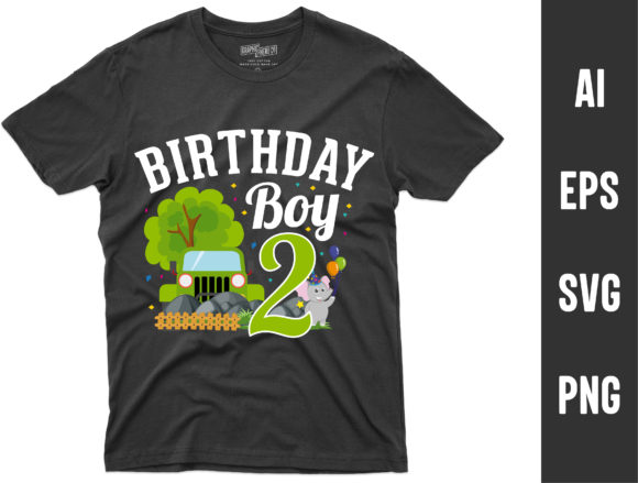 Birthday Boy 2 Kids T-Shirt: A Versatile Graphics Asset