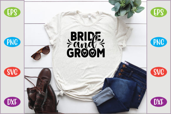 Bride and Groom Graphics: A Design Asset for T-Shirt and Website Use