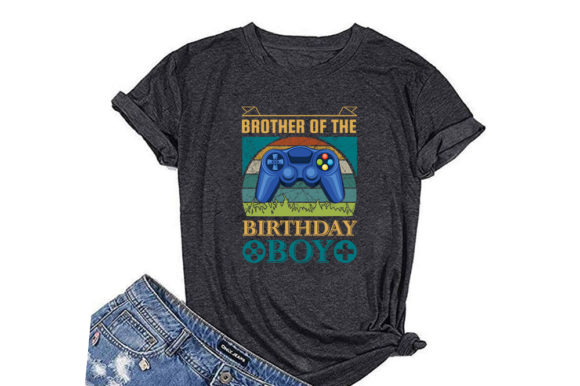 Brother of the Birthday Boy: A Fun Gamer T-Shirt Design