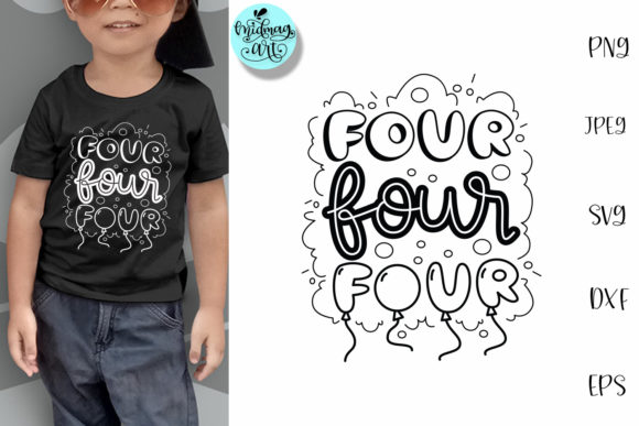 Four Svg, 4th Birthday Svg: A Versatile Embroidery Design