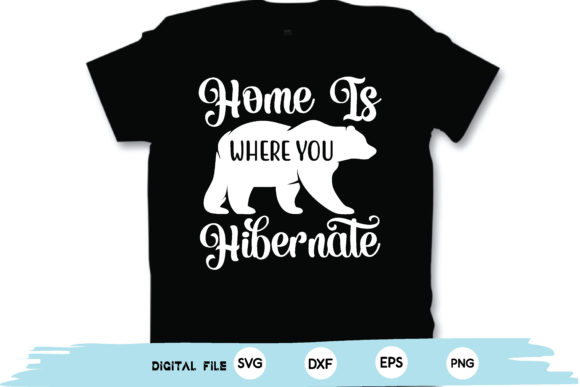 Hibernate at Home: A T-Shirt Design for Cozy Branding