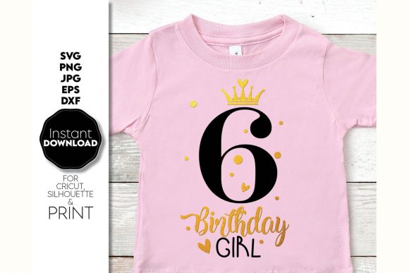 Review: Six Birthday Princess Shirt Design for Crafts